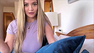 Angie Faith Shares Bed with Alex Adams for Blowjob