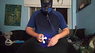 i masturbate with my chastity cage in this solo gay session