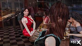 Fashionbusiness Game - Flashing Pussy in Public Restaurant Scene E2 53.