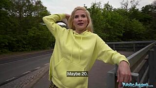 Is this stunning blonde euro babe ready for hard deep dicking in public?