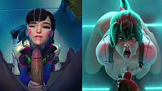 Hentai compilation with big asses and blowjobs!