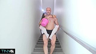 hey, this girl scout just earned her cum slut badge with epic skills!