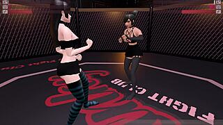 Kinky fight club match: Gawthicc vs Julia in night club dancing