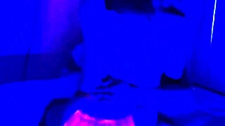 A couple celebrates happy halloween with homemade costumes