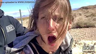 amateur couple have sex in las vegas on a windy day 😍