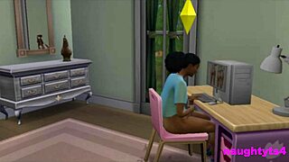 whoa! girl catches futa roommate jerking off and takes a hard assfucking in garage