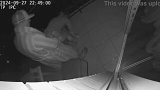 Cheating wife fucks friend on balcony