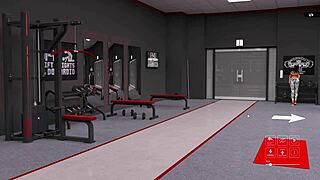 Whore Undresses In Gym, Revealing Tattoo And Monster Cock!