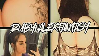 rubynalexfantasy gets face fucked until she pukes, then anal play in the shower