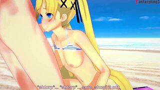 marie rose in bikini fucks on the beach