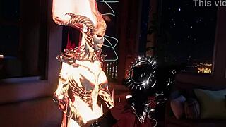 oh god, that flaming atronach is so hot in vr action!
