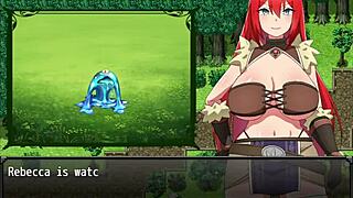 redhead rebecca with big tits and ass saves boy from nasty bandits in hentai anime part 1