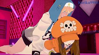 may and bridget share intense sex and anal in guilty gear hentai