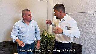 Curvy milf housewife growls, Fuck my cuckold husband's best friend rough!