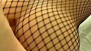 The beautiful pussy with fat lips gets creampied after intense moaning and orgasm