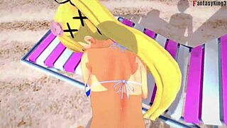 marie rose in bikini fucks on the beach