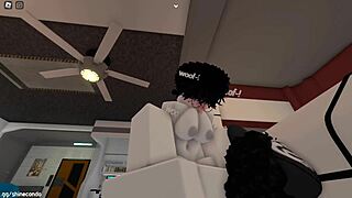 Naughty girl fucked and filled by stranger in Roblox 😏