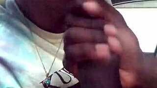 Ebony Slut Delivers Sloppy Public Blowjob in Car With Deepthroat Action.