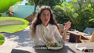 ever seen a girl eat lunch with cum on her face in public?