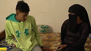 indian hijab girl gets pounded by husband’s friend in wild sex