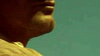 Brooke Ballentyne bangs ranch hand by outdoor fireside