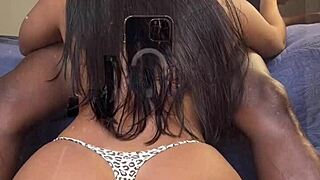 Wife Licks And Sucks Big Black Cock Until Gaping Cumshot