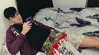 helping my stepson with his tantaly doll and his hard penis.