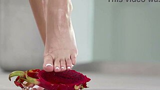 i'm crushing fruits with my bare feet and high heels in 4k, it's so hottt