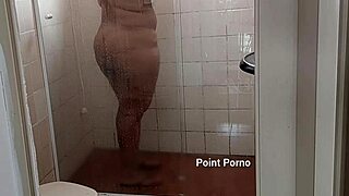 Watch my latina stepmom bathe with the door open, teasing her big tits and ass for me to spy on!