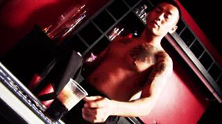 super sexy blonde getting fucked in the ass pussy and mouth by two men