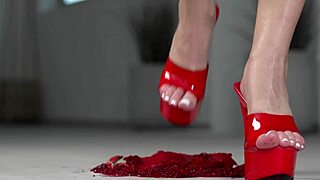 i'm crushing fruits with my bare feet and high heels in 4k, it's so hottt