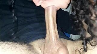 Colombian Milf Sucks Huge Cock Until It Bursts