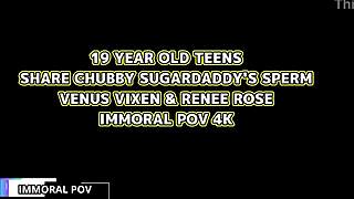 Teddy Deepthroats Venus's Big Tits And Busts A Nut On Her