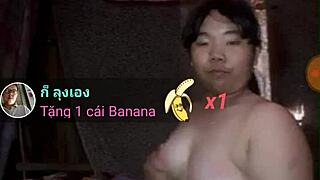 Vietnamese girl performs a show for star me