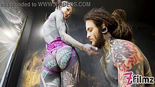 ALT DOMINATRIX PEGS TATTOOED WORKER IN ANAL FUCK WITH DRIPPING CUMSHOT