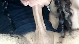 Colombian Milf Sucks Huge Cock Until It Bursts