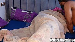 early mornin’ sensual fuck with my ebony milf, ridin’ and chokin’ on that huge cock, so good