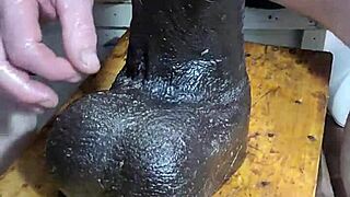 huge dildos stretchin me out so good, oiled and ready