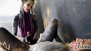 ALT DOMINATRIX PEGS TATTOOED WORKER IN ANAL FUCK WITH DRIPPING CUMSHOT