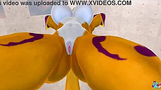 Renamon's workout in VRchat with NSFW music video
