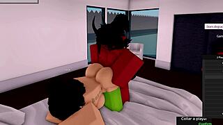 Demon Fucks Roblox Girl While Girlfriend Watches!