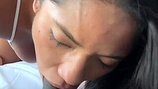 my deep throat blowjob for him is pure delight before leaving.