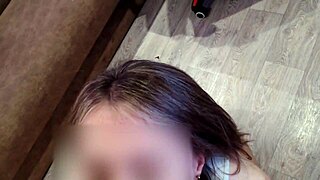 Cute Blonde Gives Juicy POV Blowjob