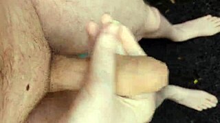 risky masturbating outside at midday naked