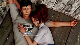 Exploring the mysterious inn in this adventure game