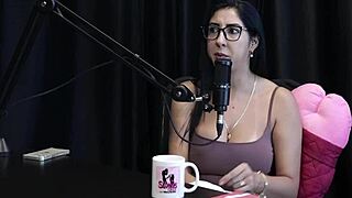 morena shows tits and pussy in sheer red