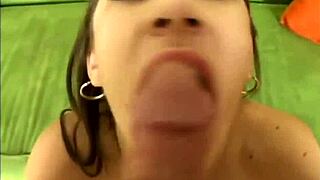 hot brunette pov casting couch and blowjob closeup