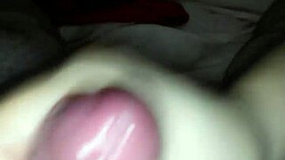 Detailed handjob session with masturbation leading to intense cumshot on amateurs