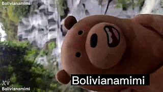 I sucked his dick at the waterfall without panties, Boliviana Mimi.