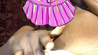 levitating pussy with big clit and small waist in lingerie